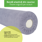 Husă din frotir textil cu elastic pentru cilindru, rolă de poziționare | 15x60 cm | Bej Negru Gri Verde