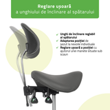Scaun,Taburet rotativ cu spătar | Diana