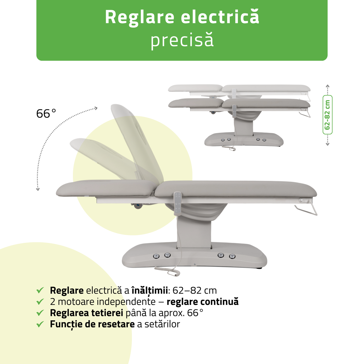 Pat cosmetic electric încălzit | Estella ERGO 2 | Telecomandă Manuală | 3 ani garanție!