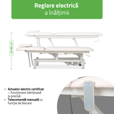 Masă de masaj electrică Optima | Pat de masaj electric |  2 segmente | Telecomandă Manuală | 2 ani garanție!