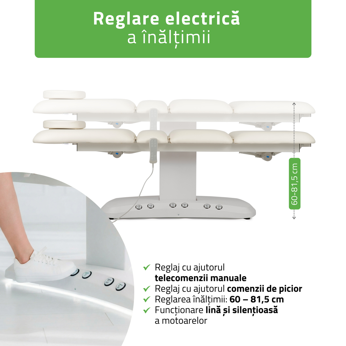 Pat cosmetic electric încălzit | Serenity PRO 4 | Panou Control  | Telecomandă Manuală | 3 ani garanție!