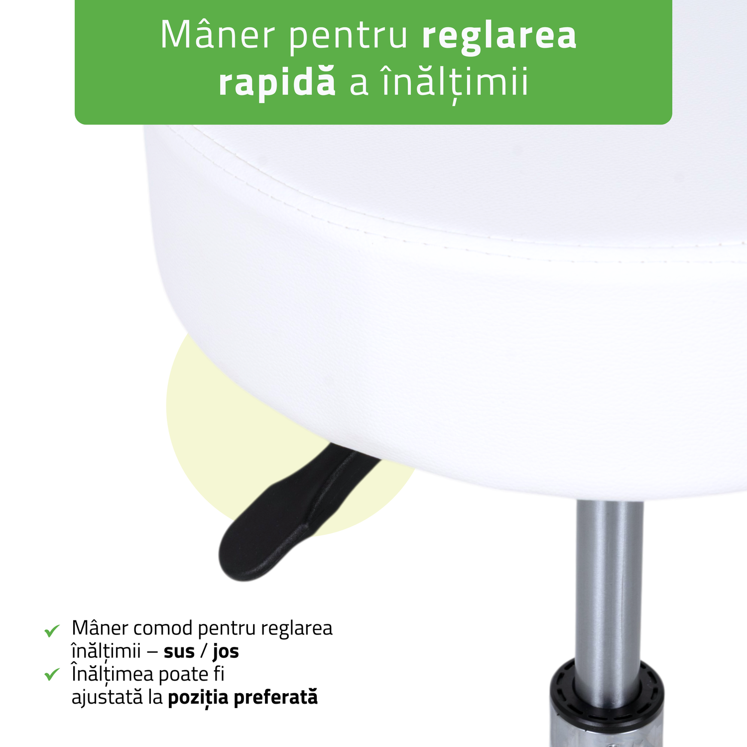 Scaun, Taburet rotativ cu roți | Mobi