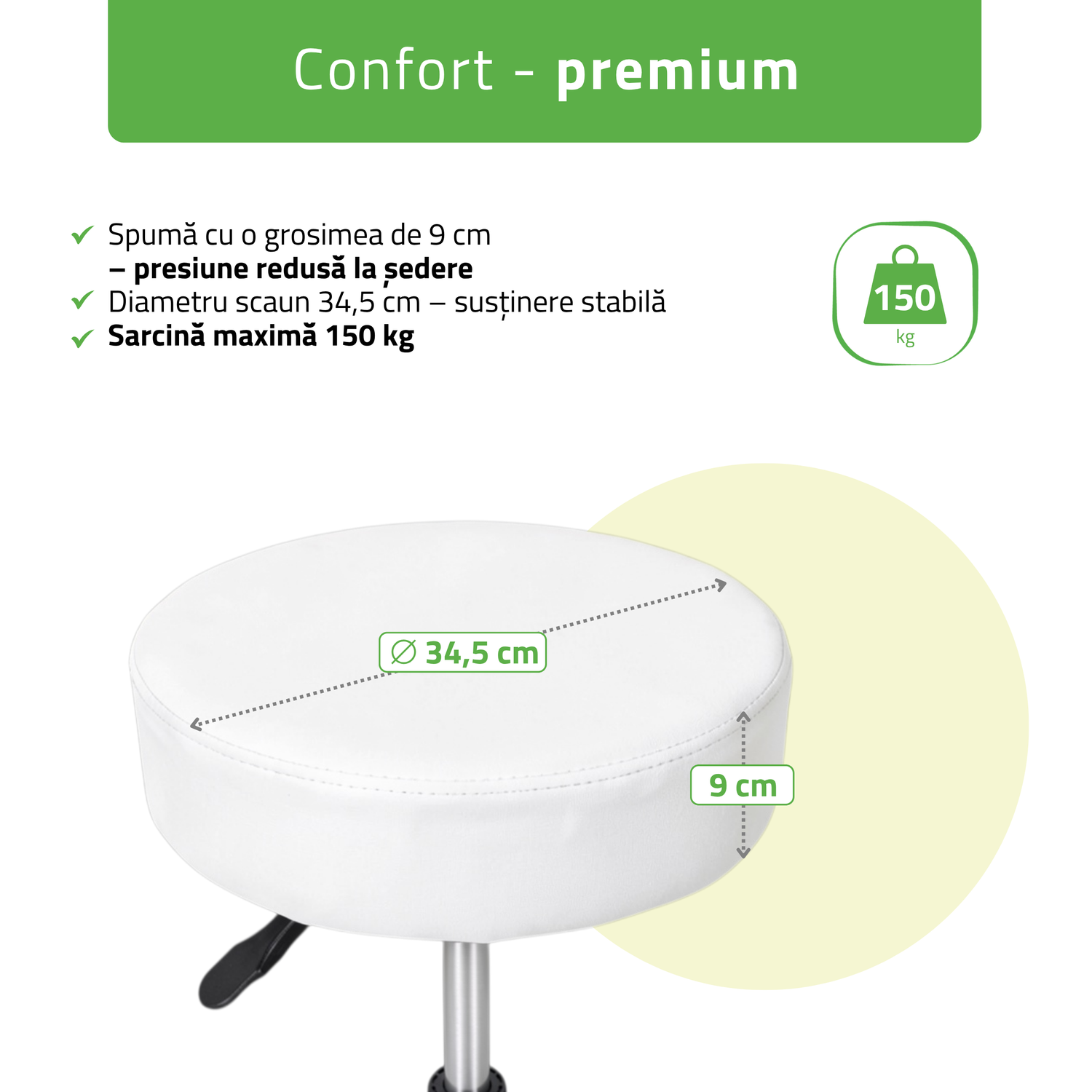 Scaun, Taburet rotativ cosmetică | Timo