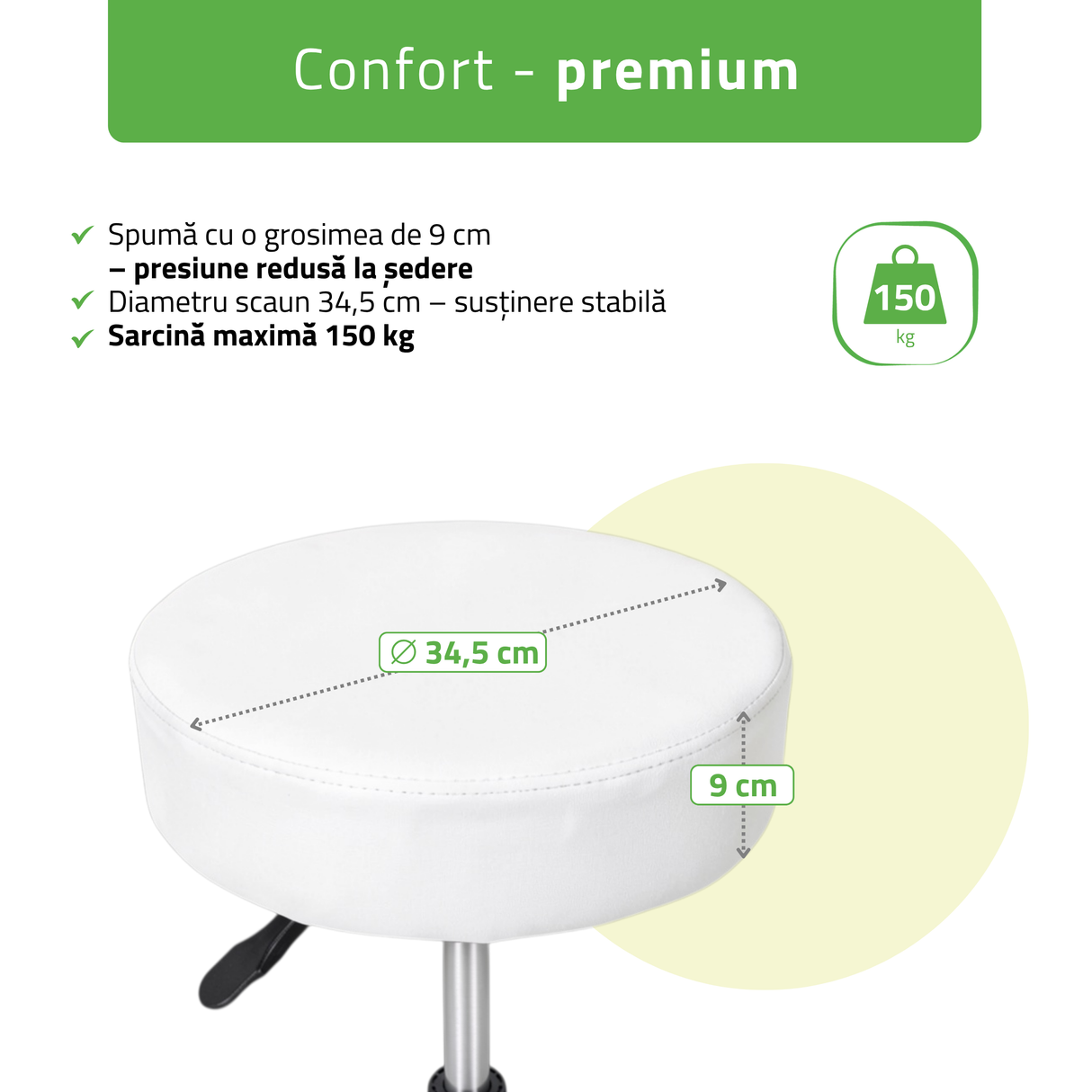 Scaun, Taburet rotativ cosmetică | Timo