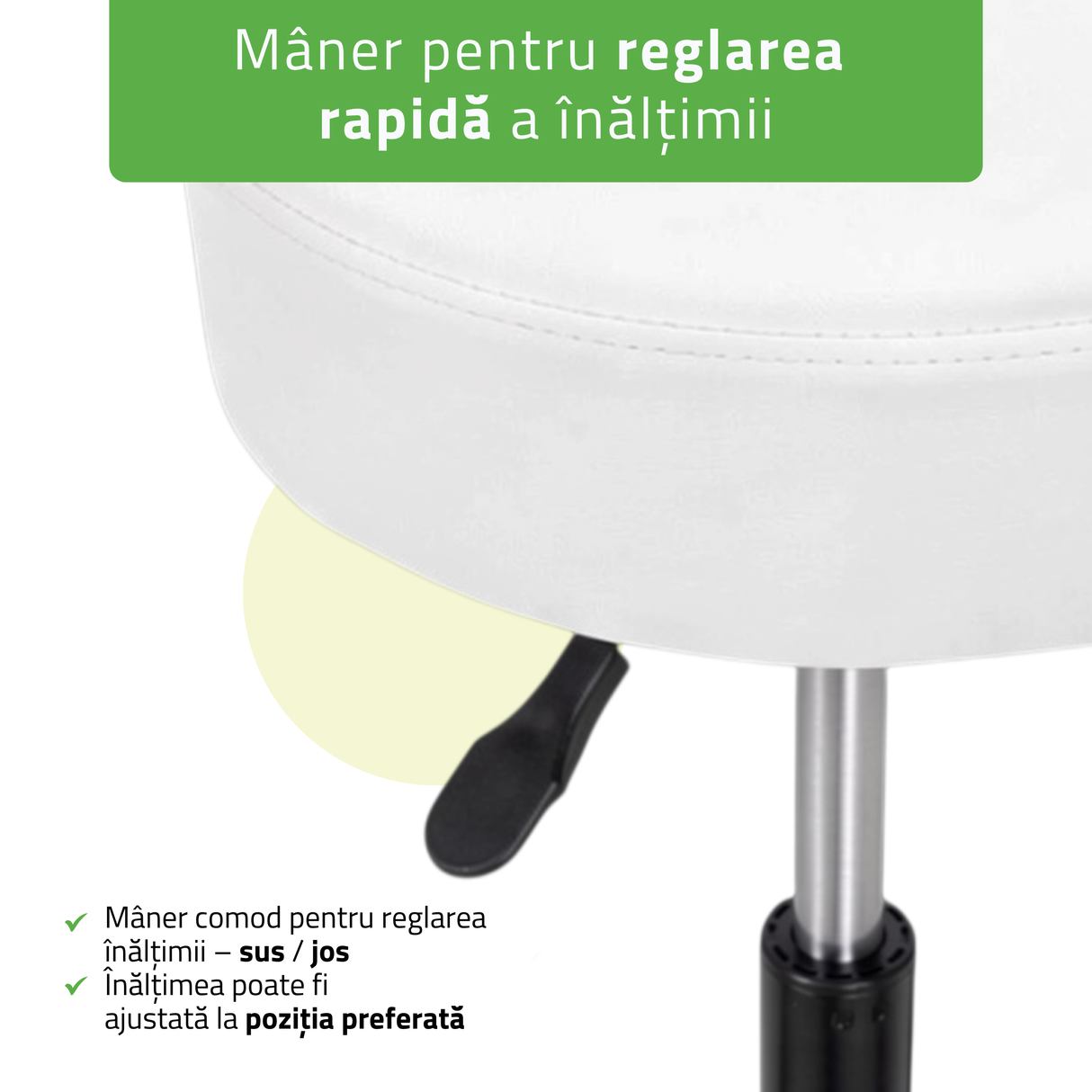 Scaun, Taburet rotativ cosmetică | Timo