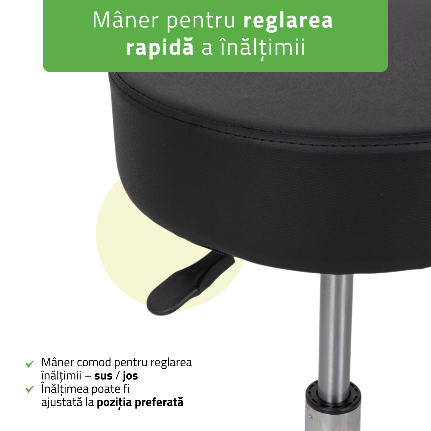 Scaun, Taburet rotativ cu roți | Mobi
