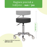 Scaun, Taburet rotativ cu roți | Mobi