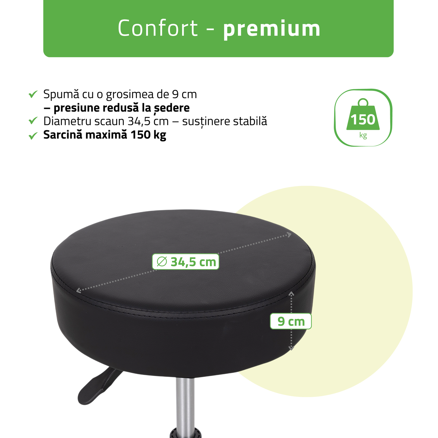 Scaun, Taburet rotativ cosmetică | Timo