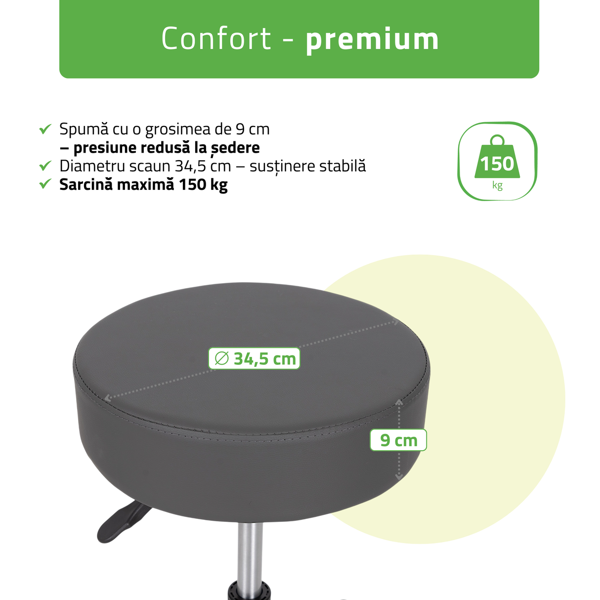 Scaun, Taburet rotativ cosmetică | Timo