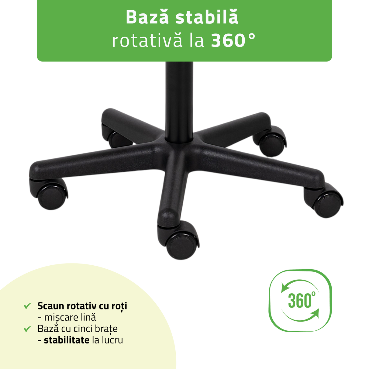 Scaun, Taburet rotativ cosmetică | Timo
