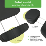 Pat cosmetic electric | Luxoria PRO 5 | Scaun cosmetic cu reglare electrică | Panou Control | Telecomandă Manuală | 3 ani garanție!