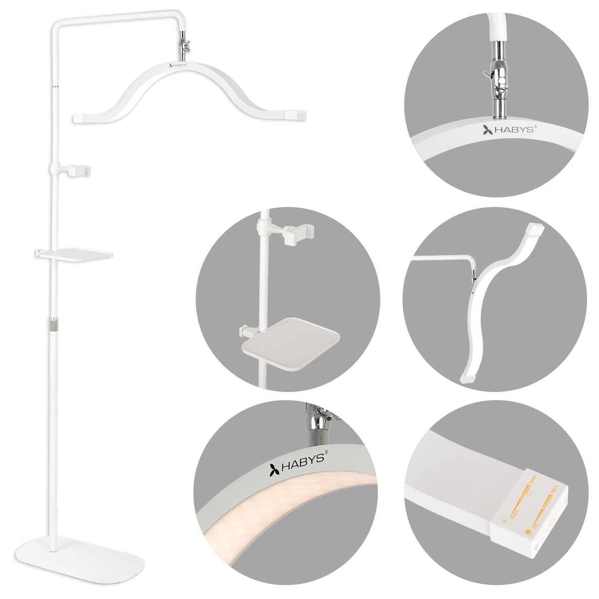 Habys VENA Lampă cosmetică LED | 45W | pentru stilizarea genelor, sprâncenelor și machiaj permanent