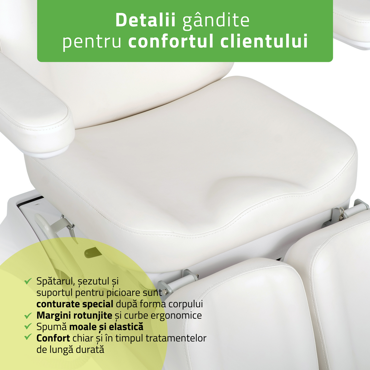 Fotoliu cosmetic, electric Elara PRO 6P, Alb | 3 ani garanție!