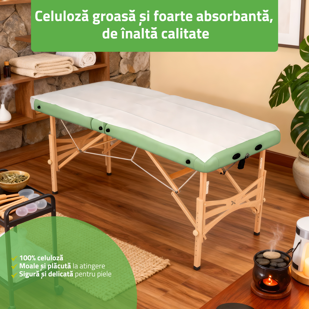 Husă de unică folosință din celuloză de calitate superioara  | 70 cm x 190 cm, 10 bucăți