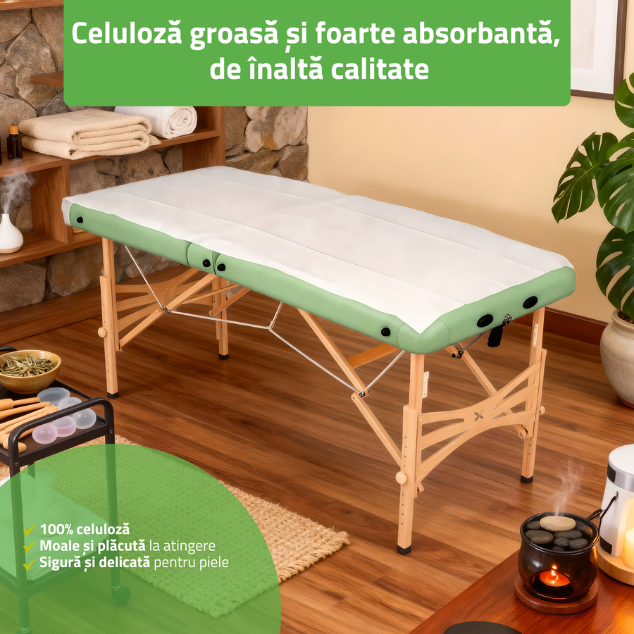 fabricată din celuloză groasă, 100% absorbană,
