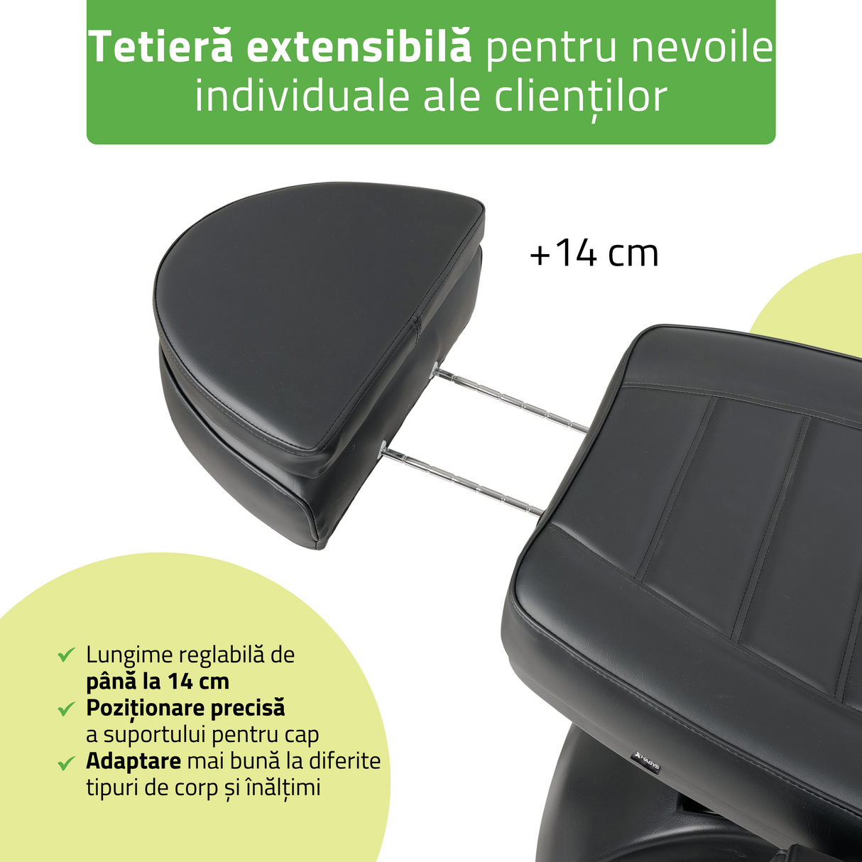 Fotoliu cosmetic electric | LEO PRO 4| Scaun cosmetic cu reglare electrică | Telecomandă manuală | 3 ani garanție!
