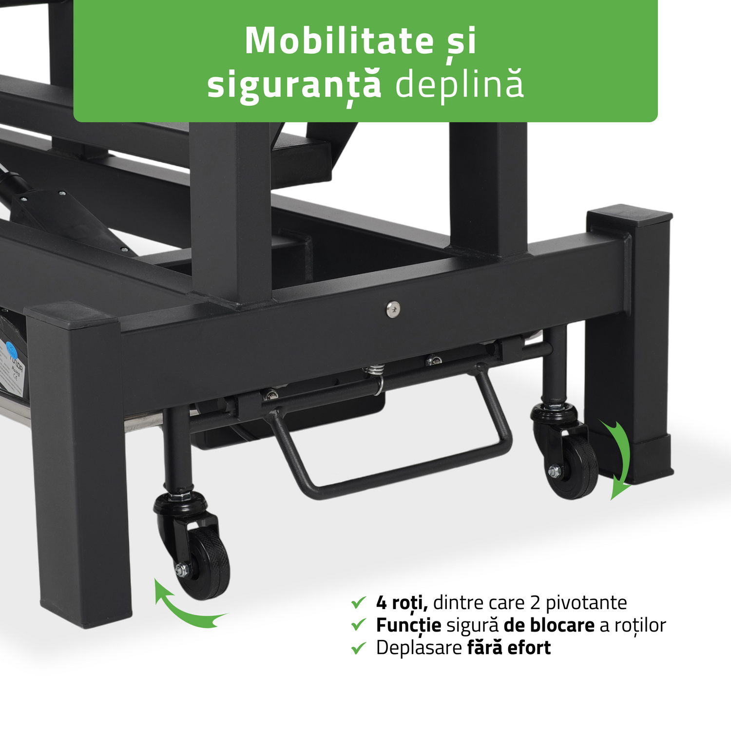 Masă de masaj electrică Fortis 4 Ergo | 2 segmente | Telecomandă manuală | Ramă de control | Garanție 3 ani