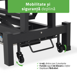 Masă de masaj electrică Fortis 4 Ergo | 2 segmente | Telecomandă manuală | Ramă de control | Garanție 3 ani