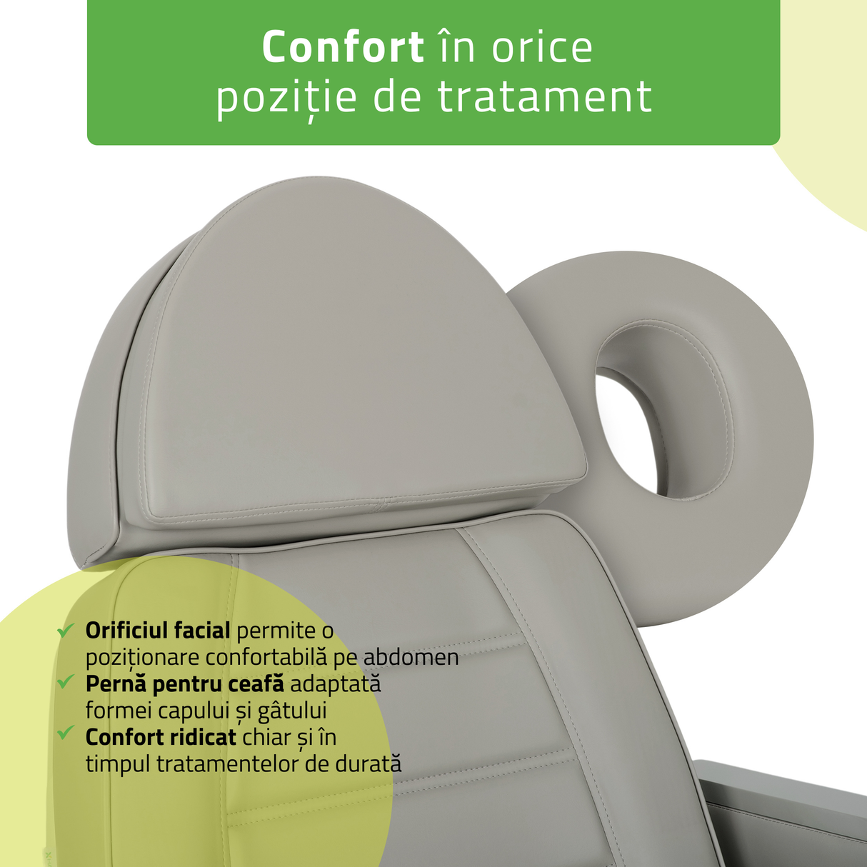Fotoliu cosmetic electric | LEO PRO 4| Scaun cosmetic cu reglare electrică | Telecomandă Manuală