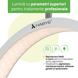 Habys VENA Lampă cosmetică LED | 45W | pentru stilizarea genelor, sprâncenelor și machiaj permanent