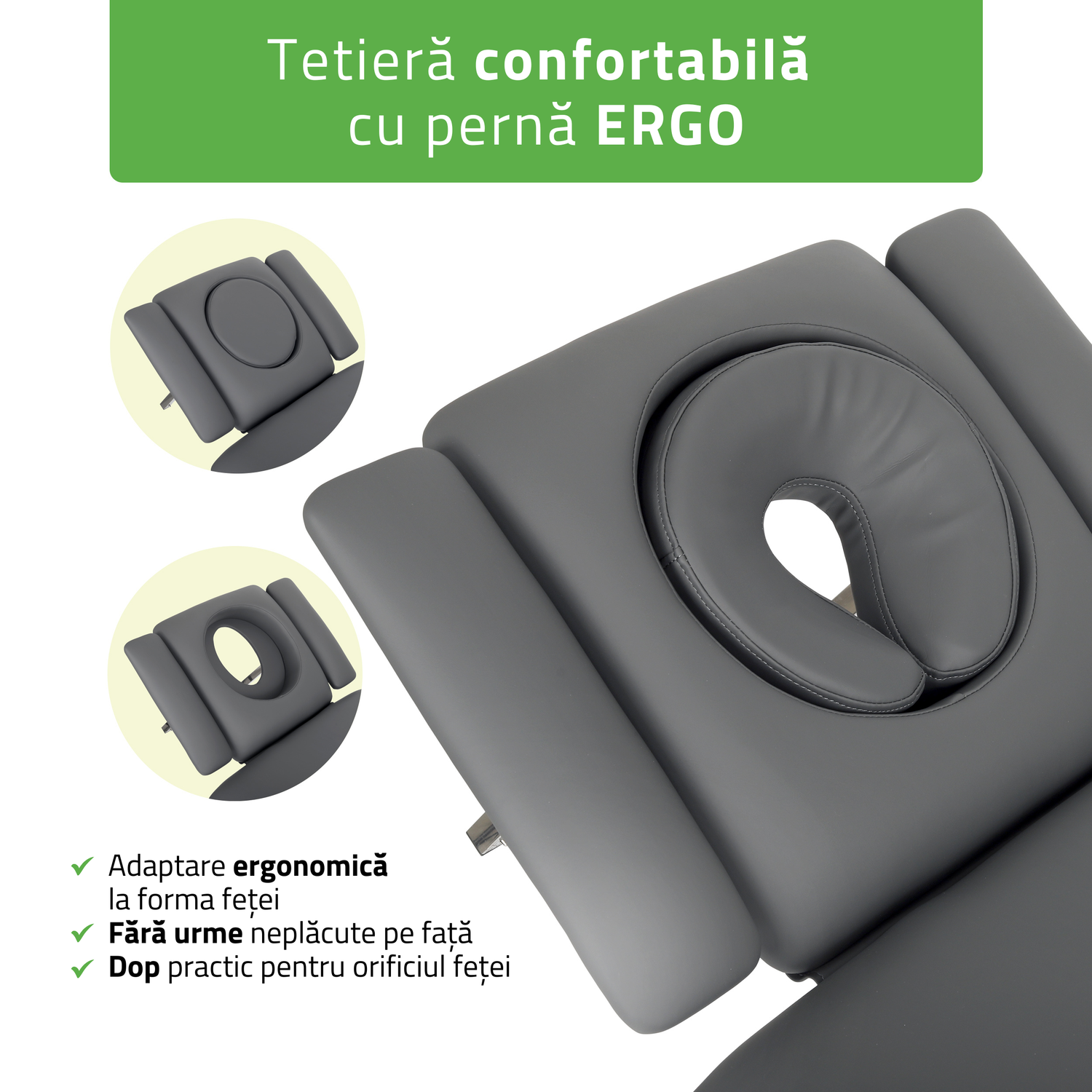 Masă de masaj electrică Fortis 5 Ergo | Pat de masaj electric | 5 segmente | Telecomandă Manuală | Ramă de control  | 3 ani garanție!