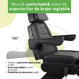 Fotoliu cosmetic electric | LEO PRO 4| Scaun cosmetic cu reglare electrică | Telecomandă manuală | 3 ani garanție!