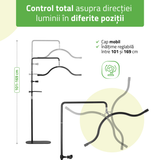 Habys VENA Lampă cosmetică LED | 45W | pentru stilizarea genelor, sprâncenelor și machiaj permanent
