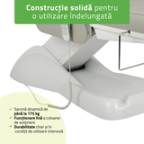 Fotoliu cosmetic electric | LEO PRO 4| Scaun cosmetic cu reglare electrică | Telecomandă Manuală