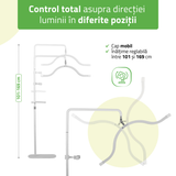 Habys VENA Lampă cosmetică LED | 45W | pentru stilizarea genelor, sprâncenelor și machiaj permanent