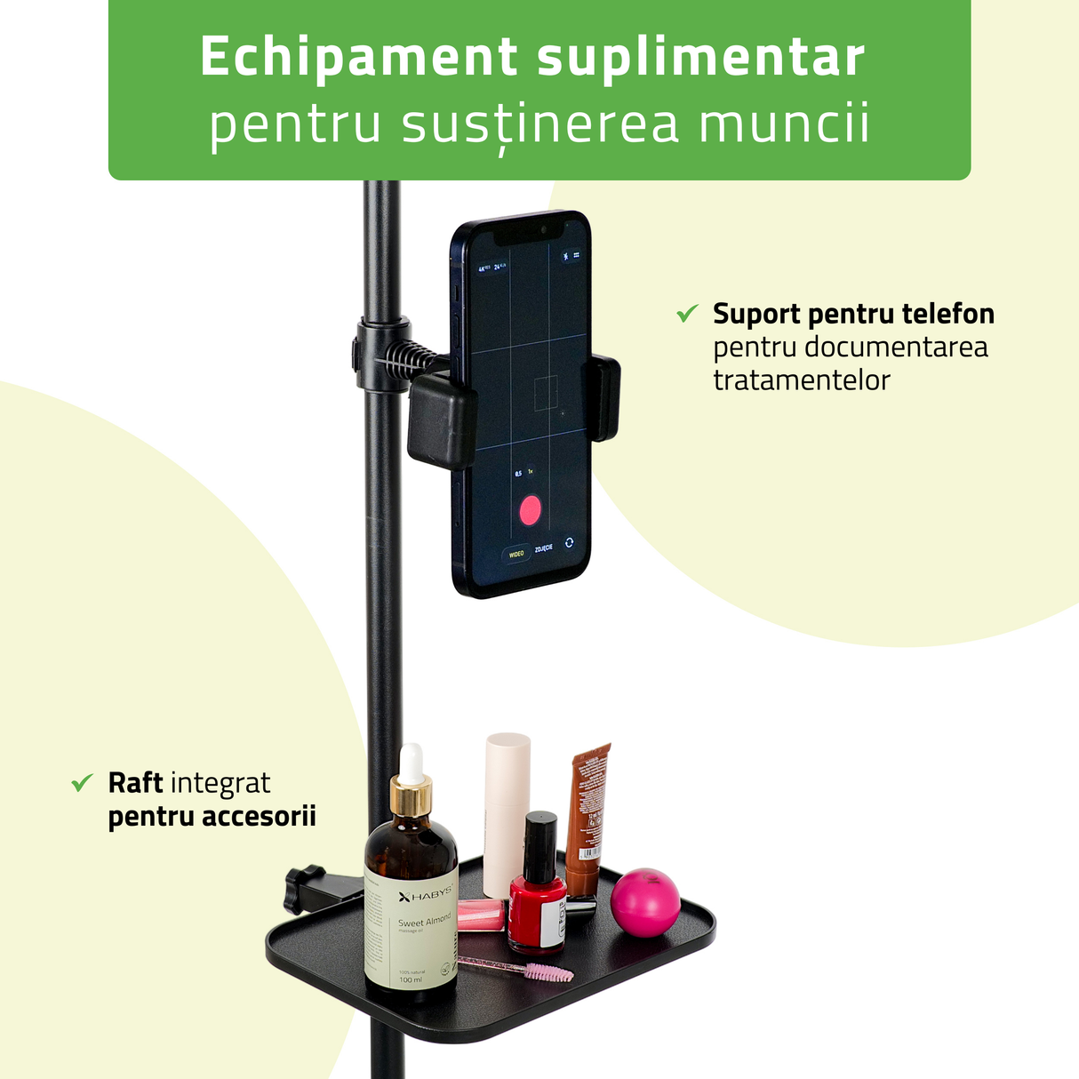 Habys VENA Lampă cosmetică LED | 45W | pentru stilizarea genelor, sprâncenelor și machiaj permanent