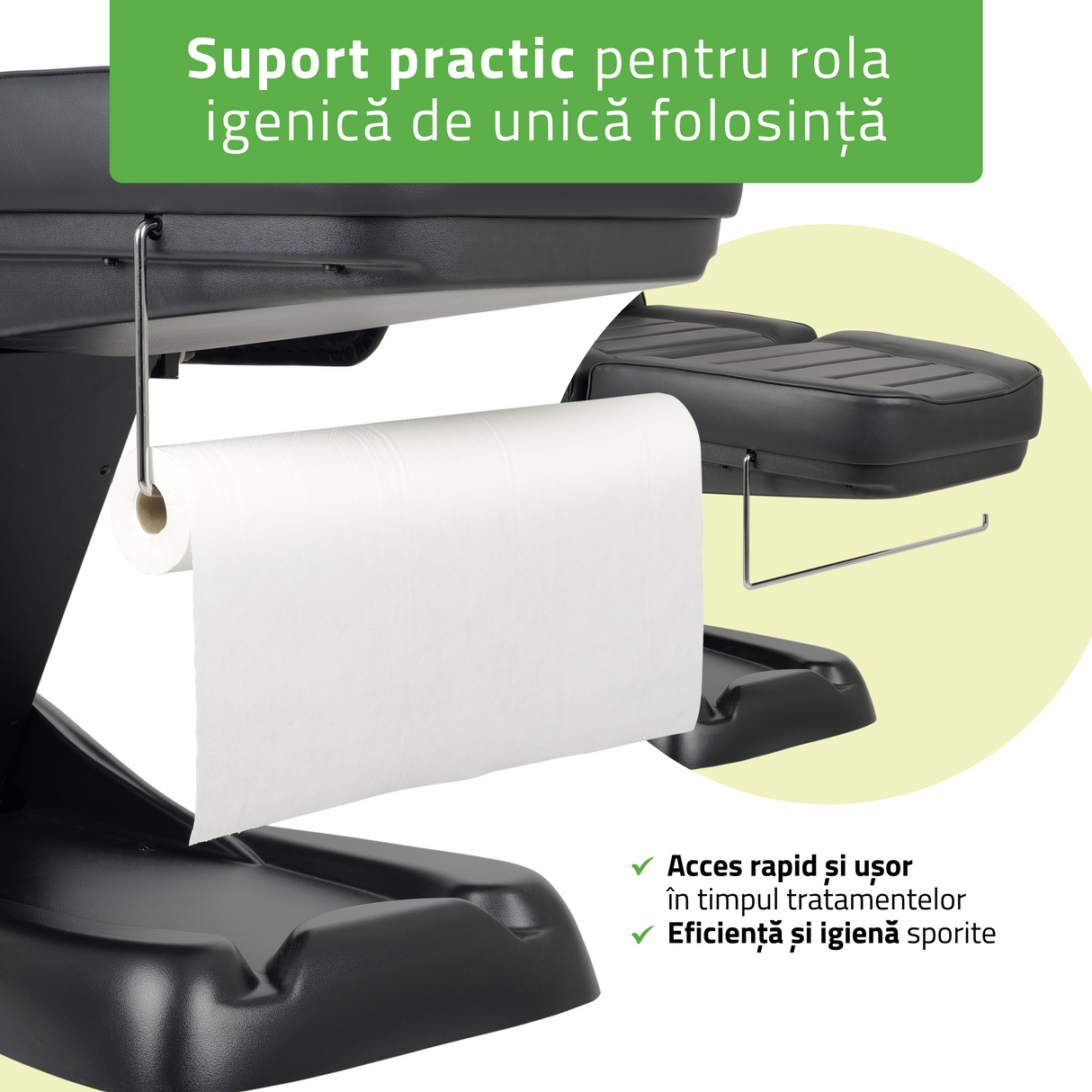 Fotoliu cosmetic electric | LEO PRO 4| Scaun cosmetic cu reglare electrică | Telecomandă manuală | 3 ani garanție!
