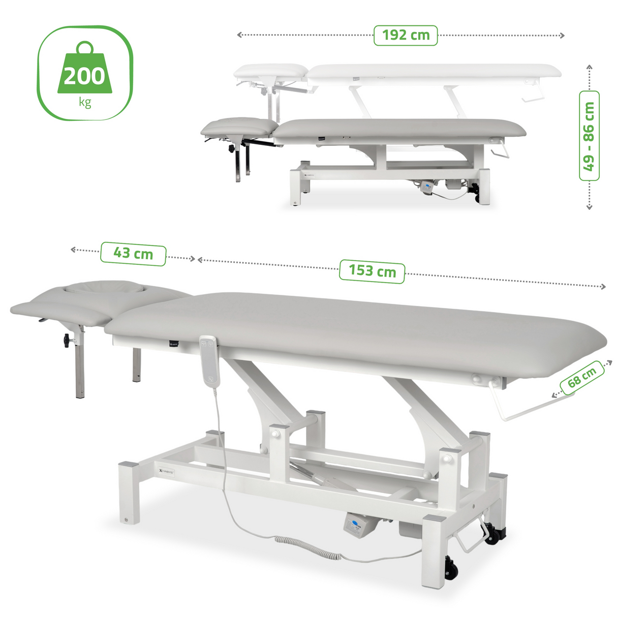 Masă de masaj electrică Fortis 4 Ergo | Pat de masaj electric | 4 segmente | Telecomandă Manuală | 3 ani garanție!