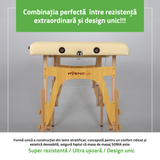 Set | Masă de masaj Sonia 60 cm – bej | +Ice Roller pentru corp – Violet
