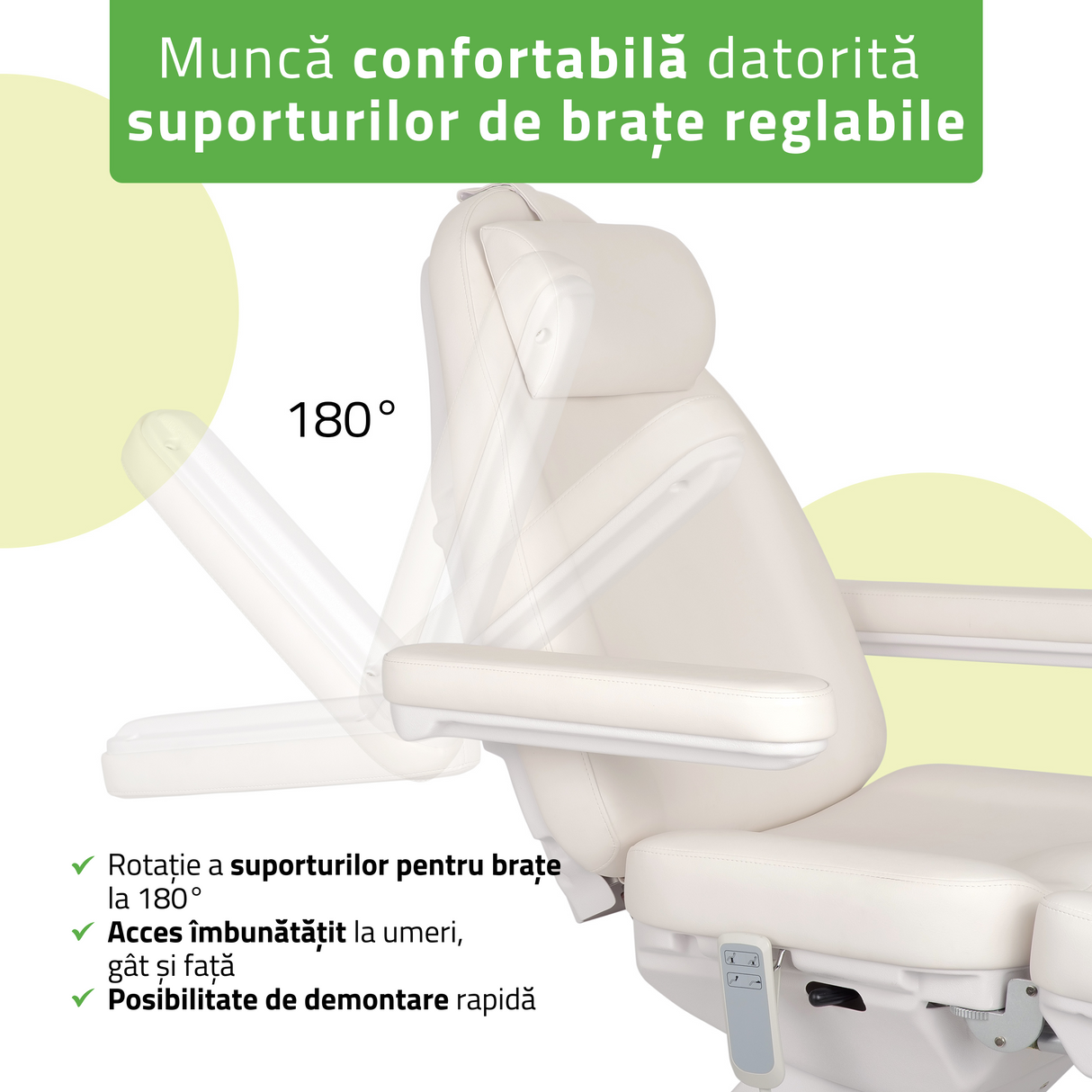 Fotoliu cosmetic, electric Elara PRO 6P, Alb | 3 ani garanție!