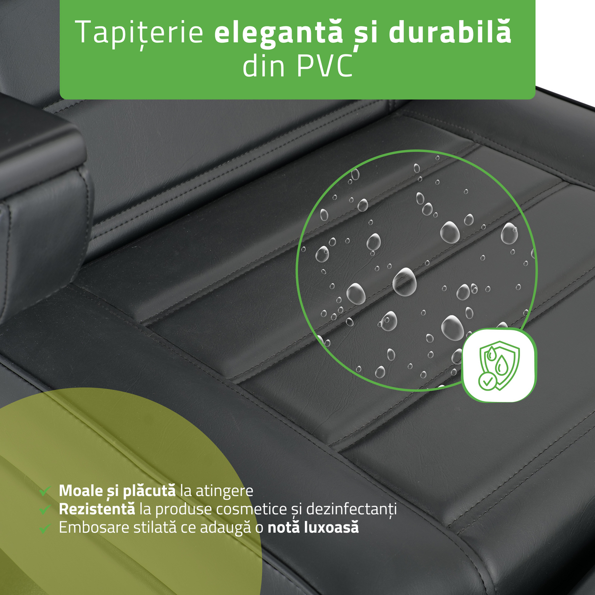 Fotoliu cosmetic electric | LEO PRO 4| Scaun cosmetic cu reglare electrică | Telecomandă manuală | 3 ani garanție!