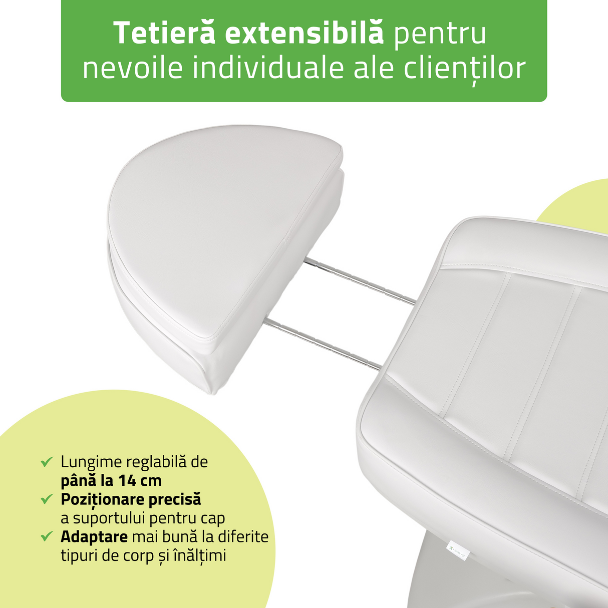 Fotoliu cosmetic electric | LEO PRO 4| Scaun cosmetic cu reglare electrică | Telecomandă manuală | 3 ani garanție!