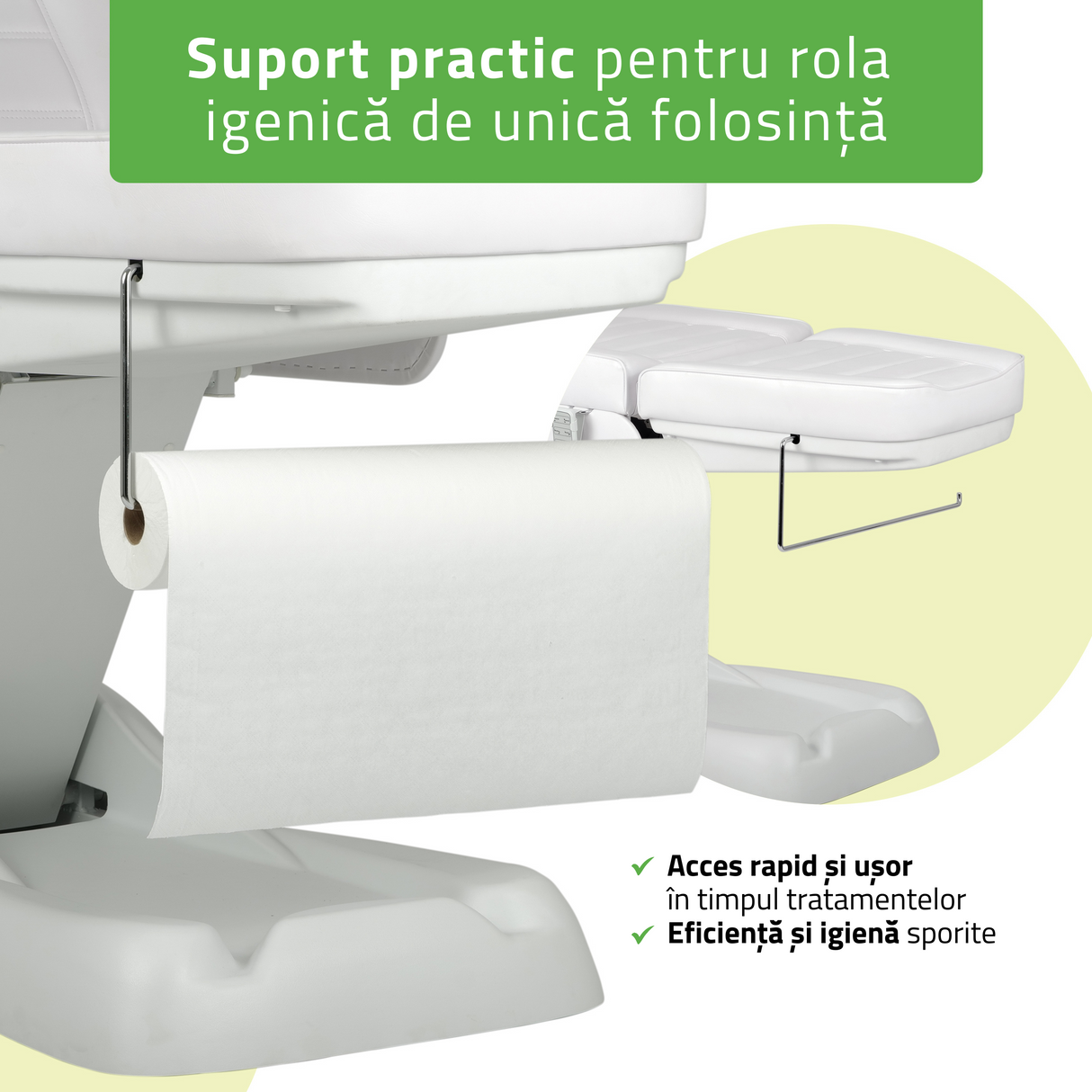 Fotoliu cosmetic electric | LEO PRO 4| Scaun cosmetic cu reglare electrică | Telecomandă manuală | 3 ani garanție!