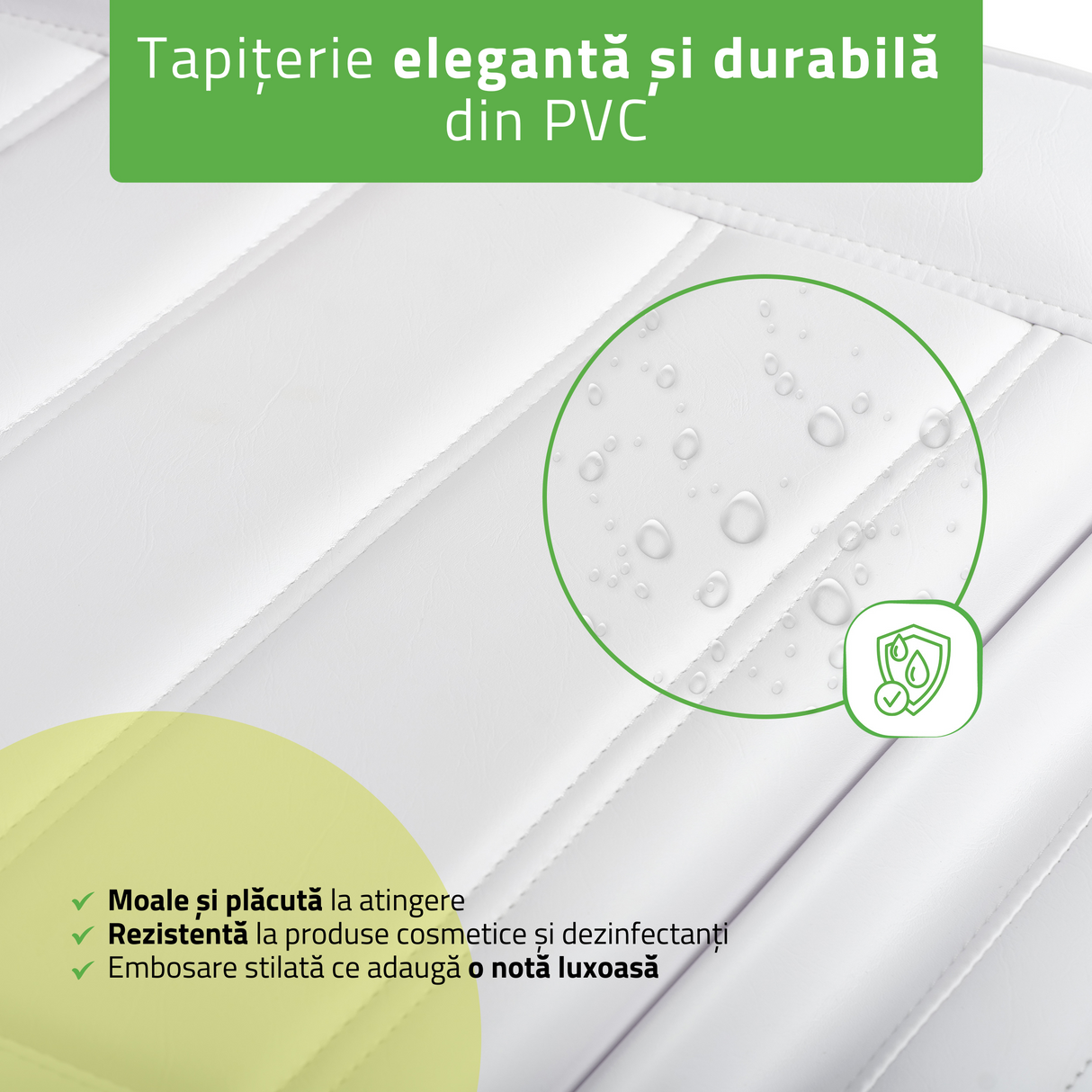 Fotoliu cosmetic electric | LEO PRO 4| Scaun cosmetic cu reglare electrică | Telecomandă manuală | 3 ani garanție!