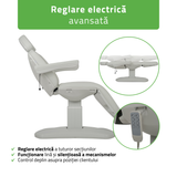Pat cosmetic electric | Ravia PRO 3 | Fotoliu cosmetic cu reglare electrică | Telecomandă de manuală | 4 motoare electrice