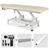Masă de masaj electrică Fortis 1 + pistol de masaj Pro Therapy Max + rolă cilindrică plină 15 × 60 cm + cearșaf din material nețesut, la rolă