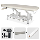 Masă de masaj electrică Fortis 1 + Telecomandă Manuală + Ramă de control + pistol de masaj Pro Therapy Max + rolă cilindrică plină 15 × 60 cm + cearșaf din material nețesut, la rolă
