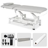 Masă de masaj electrică Fortis 2 + Telecomandă Manuală + Ramă de control + pistol de masaj Pro Therapy Max + rolă cilindrică plină 15 × 60 cm + cearșaf din material nețesut, la rolă