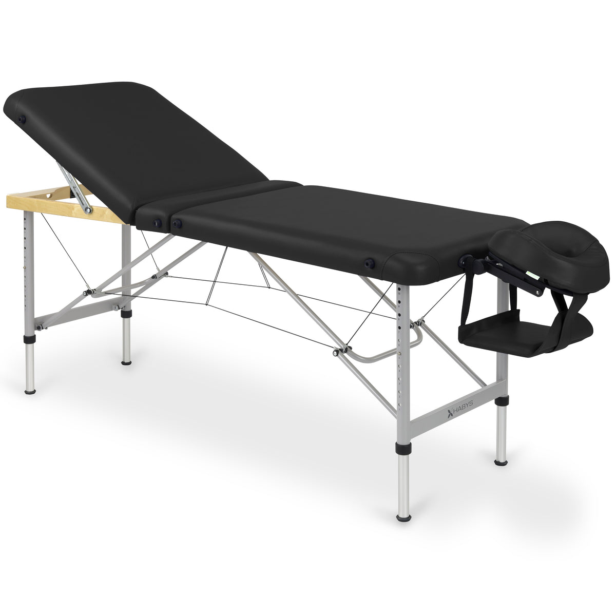 Masă de masaj pliabilă Aero Plus | 60 cm | Negru