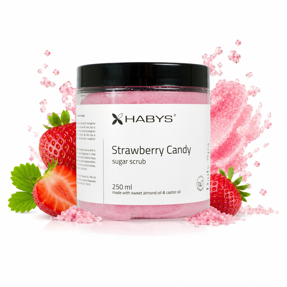 Exfoliant cu zahăr Daily Spa Strawberry Candy | HABYS  250 ml