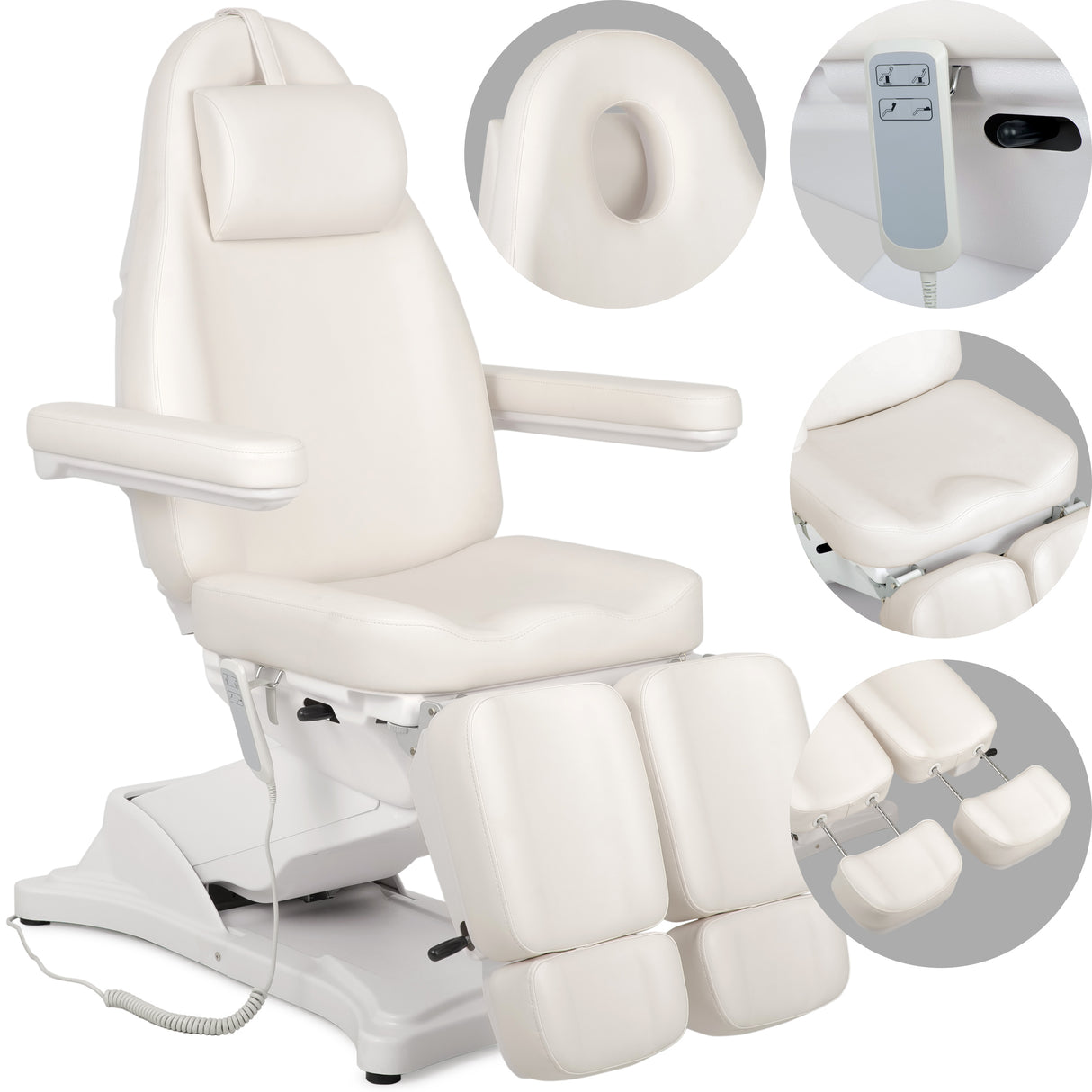 Fotoliu cosmetic, electric Elara PRO 6P, Alb | 3 ani garanție!