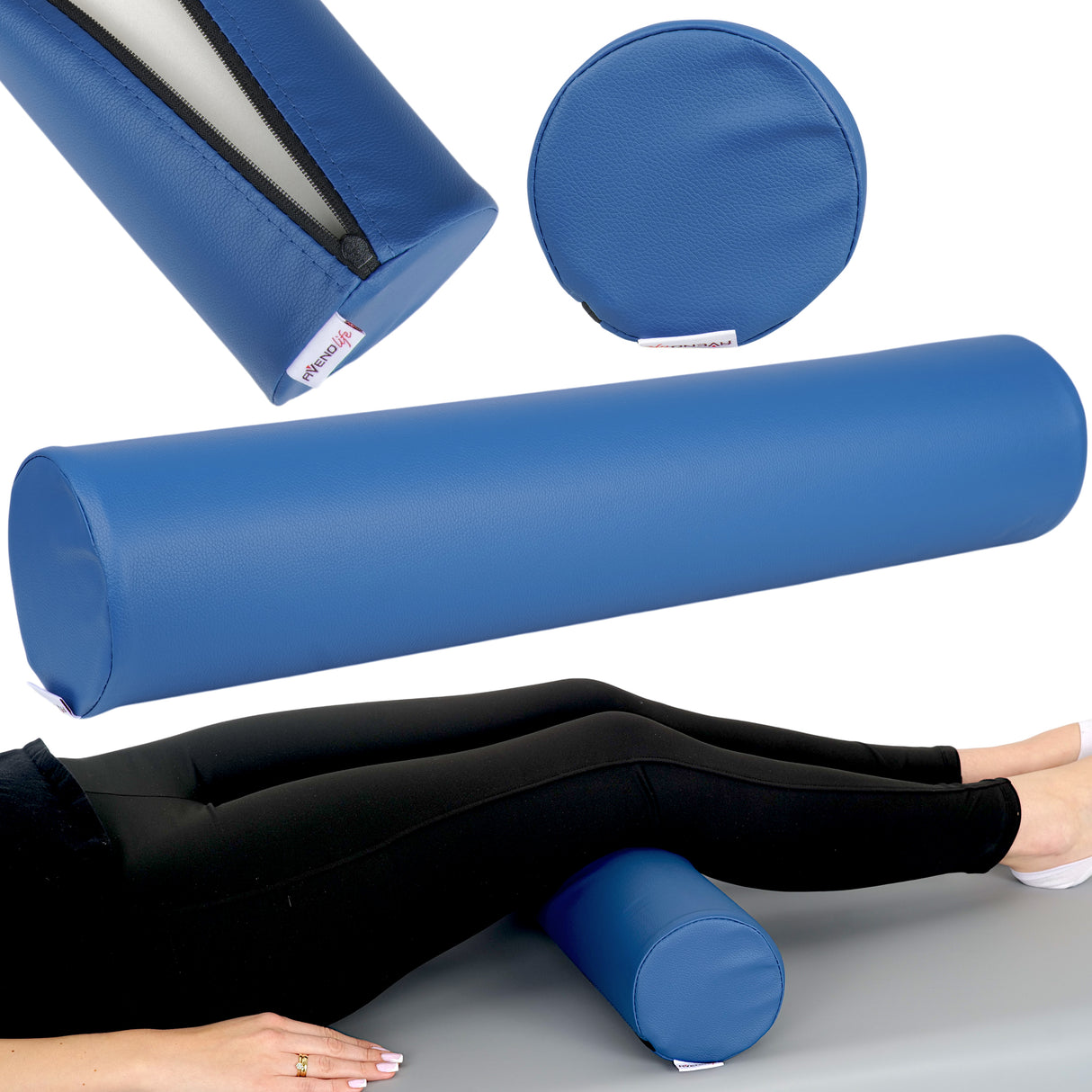 Pernă cilindru de poziționare pentru masaj 12x60 cm | Comfy Base