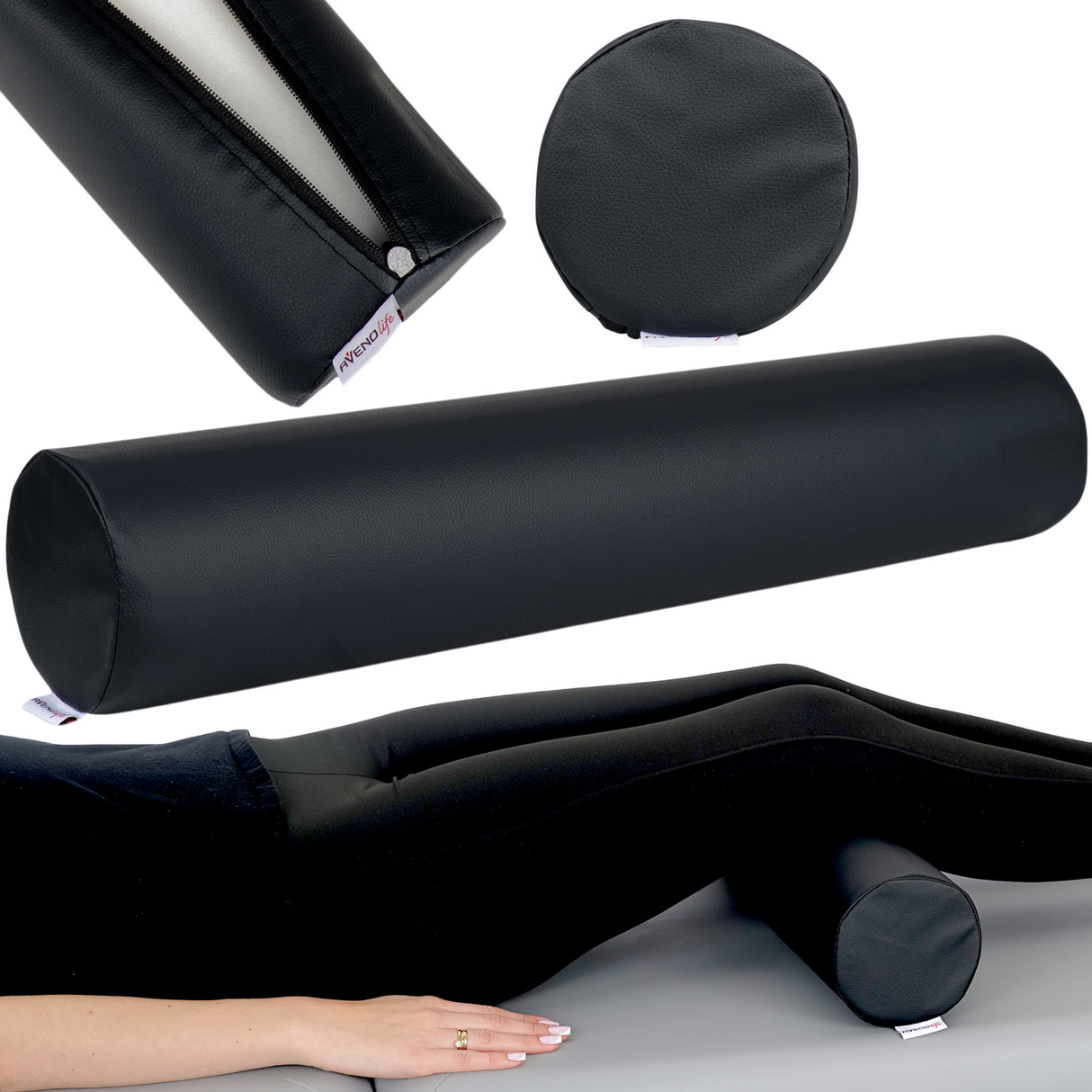 Pernă cilindru de poziționare pentru masaj 12x60 cm | Comfy Base