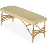 Husă PU rezistentă la uleiuri | cu elastic și trei benzi de prindere | pentru mese de masaj | Bej