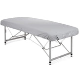 Husă PU rezistentă la uleiuri | cu elastic și trei benzi de prindere | pentru mese de masaj | Gri