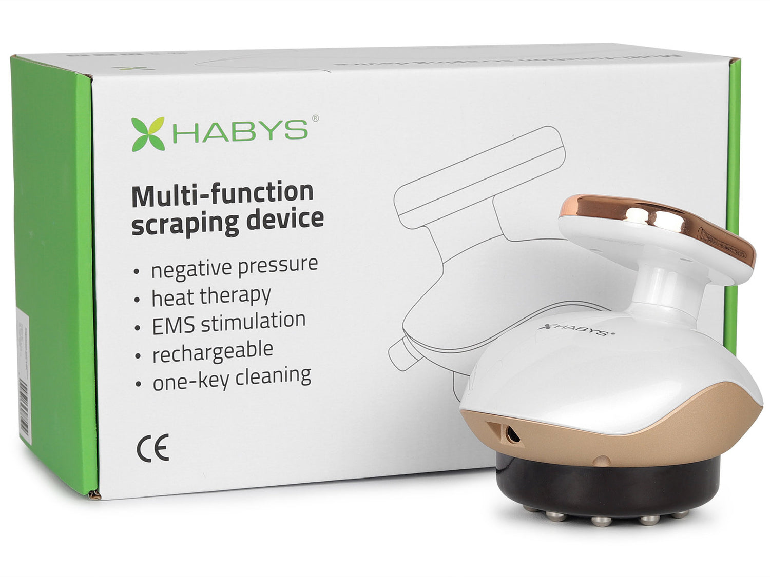 Dispozitiv electric de masaj cu ventuze și mâner |  încălzire și magnetoterapie | EMS